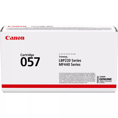 Canon 057 Genuine Black Toner Cartridge, 3,100 Pages