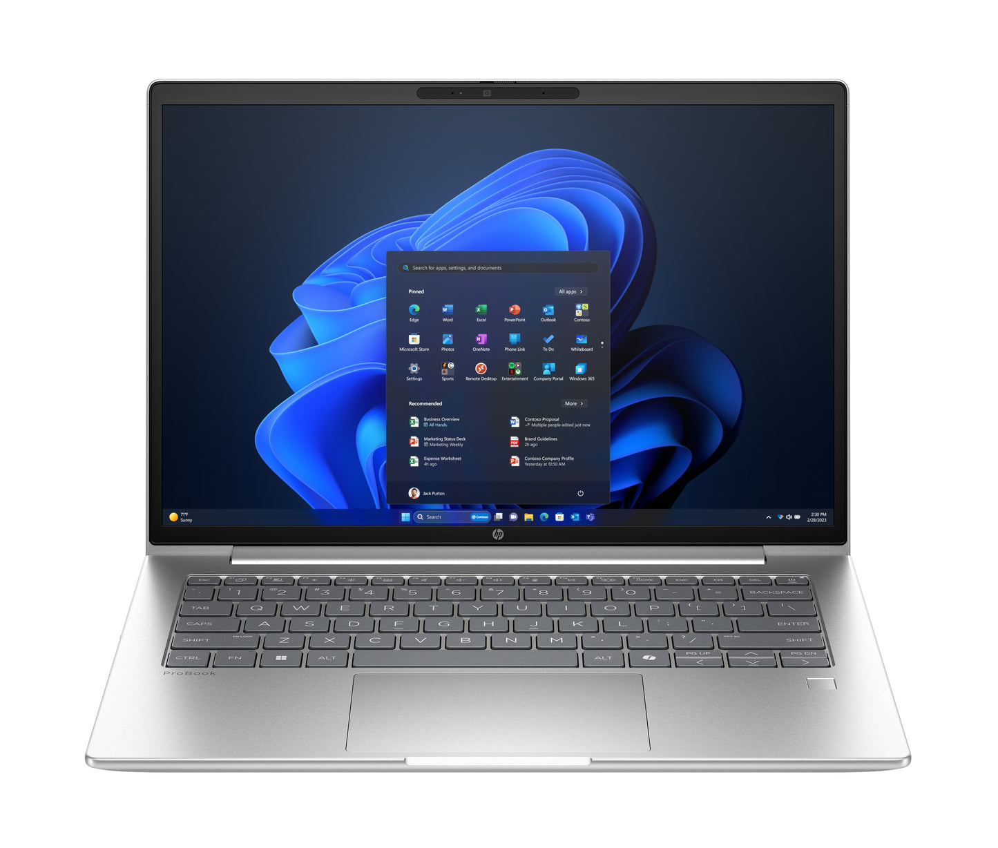 HP ProBook 4 G1iR Intel Core 5 120U Laptop 35.6 cm (14") WUXGA 8 GB DDR5-SDRAM 256 GB SSD Wi-Fi 6E (802.11ax) Windows 11 Pro Silver