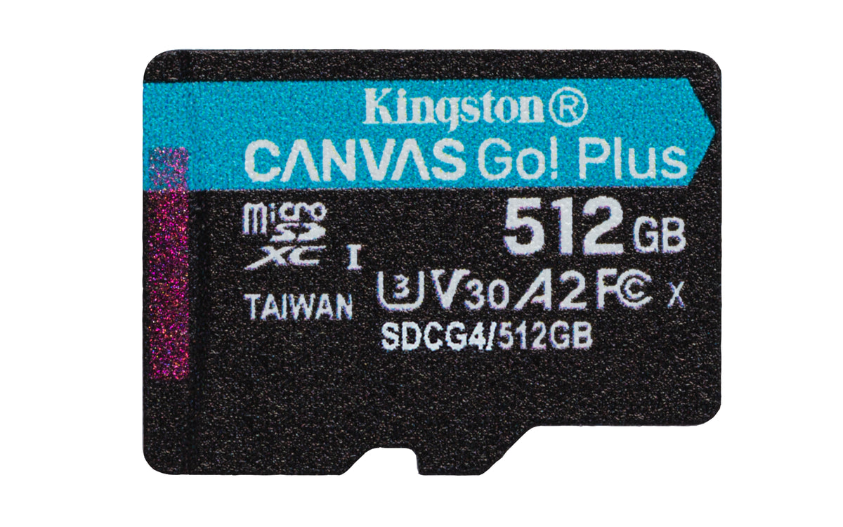 Kingston 512GB microSDXC Canvas Go Plus Gen4 200MB/s A2 U3 V30 Card + Adapter, image 2