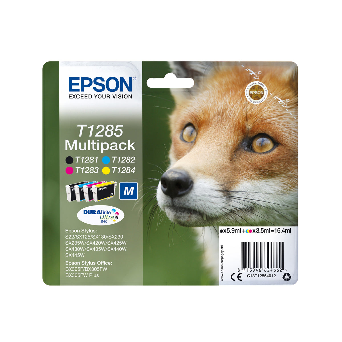 Epson T1282 Genuine Cyan Ink Cartridge, 260 Pages, image 3
