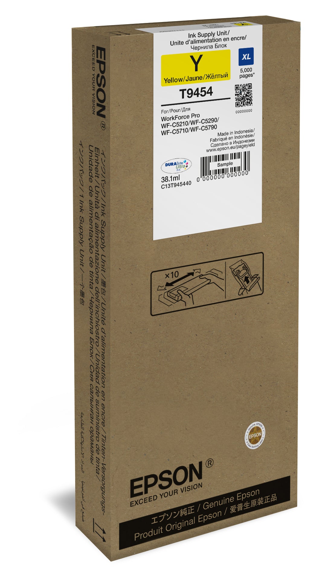 Epson C13T945440 Genuine Yellow High-Yield Ink Cartridge, 5,000 Pages, image 2