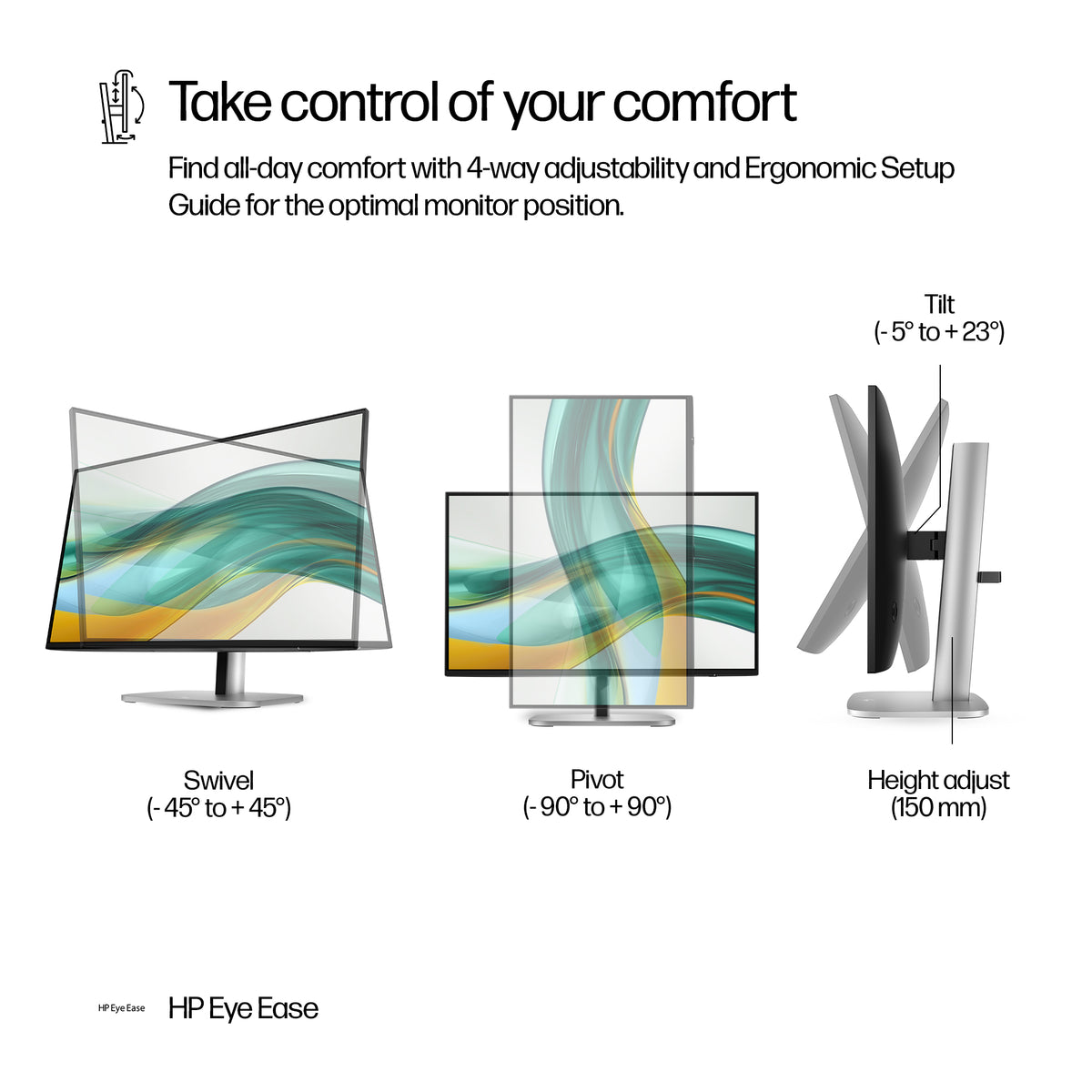 HP Series 5 Pro 23.8 inch FHD Monitor - 524pf 23.8" Full HD IPS Monitor, 100Hz, image 6