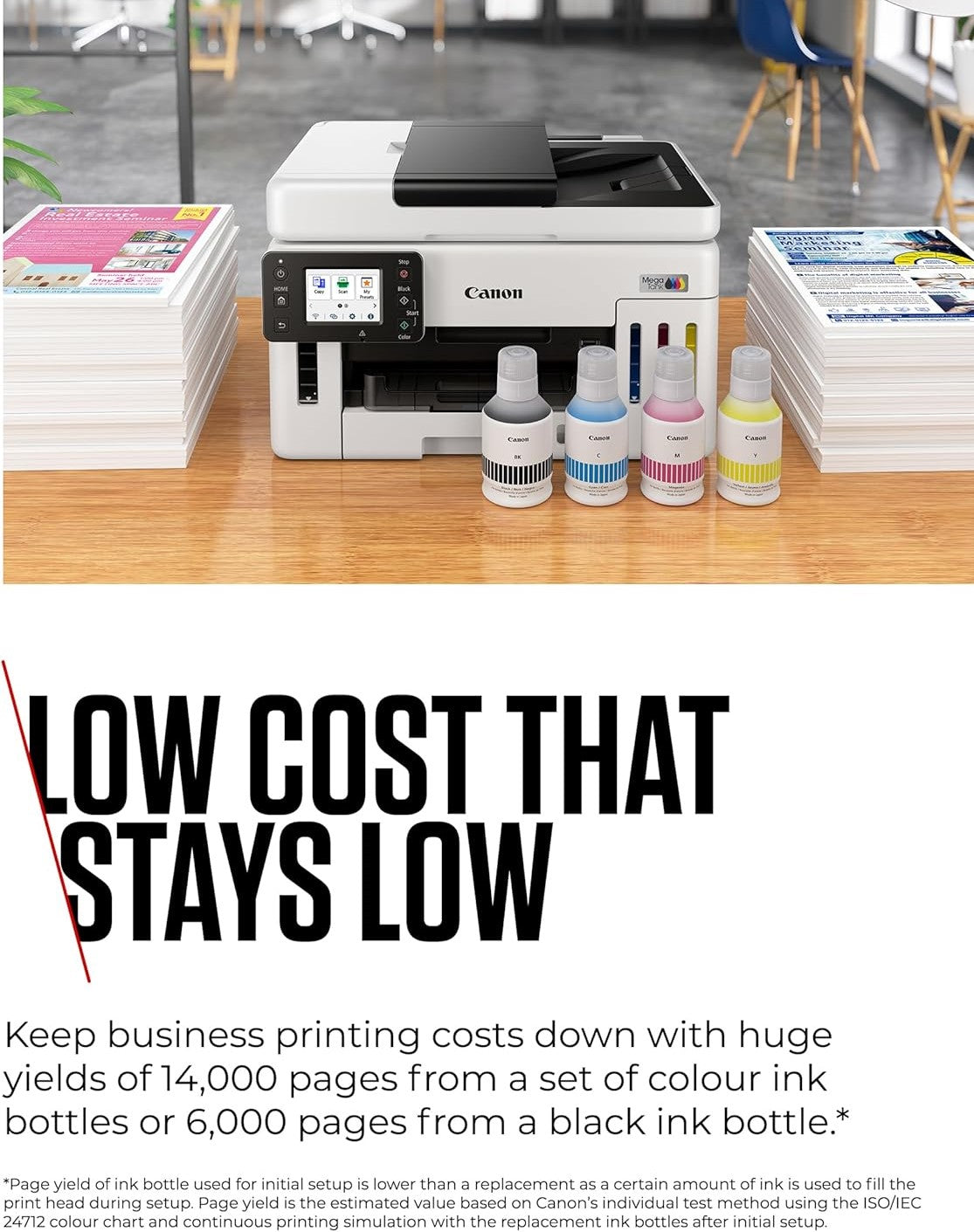 Canon MAXIFY GX6150 A4 Colour Inkjet Multifunction Printer, Duplex, Wi-Fi, image 4