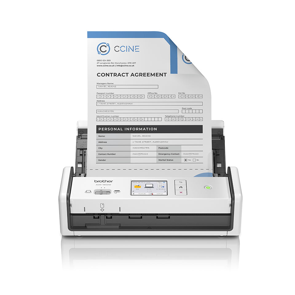 Brother ADS-1800W ADF Scanner 600 x 600 DPI A4 White