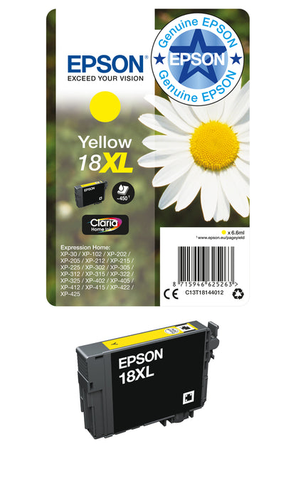 Epson 18XL Genuine Yellow High-Yield Ink Cartridge, 450 Pages, image 5