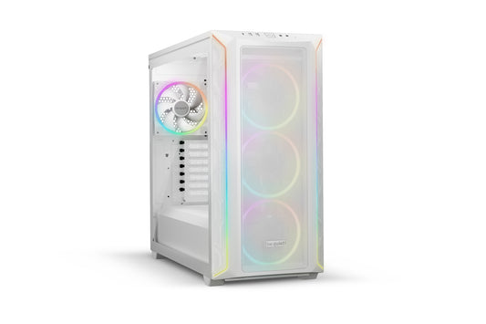 Be Quiet! Shadow Base 800 FX RGB Gaming Case w/ Glass Window, E-ATX, ARGB Front Strips & Controller, 4x ARGB Fans & Hub, Mesh Airflow, USB-C, White