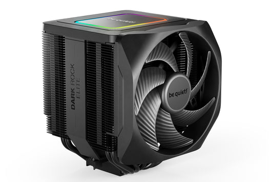 Be Quiet! BK037 Dark Rock Elite Heatsink & Fan, Intel/AMD, 2 Silent Wings Fans, Speed Switch, ARGB Top Cover, 280W TDP