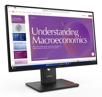 Lenovo ThinkVision T24D-40 Monitor 23.8" Full HD IPS Monitor, 120Hz, USB-C, image 4