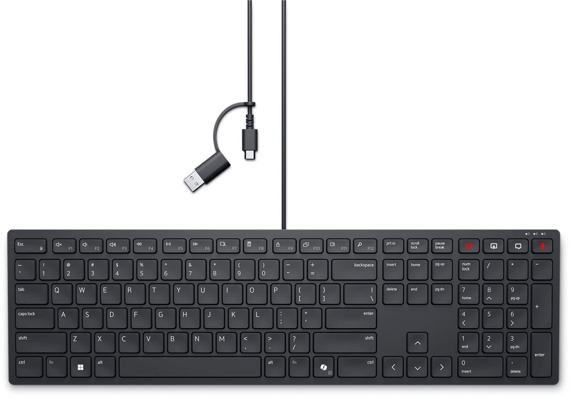 DELL Pro Wired Collaboration Keyboard - KB525C - US International (QWERTY)