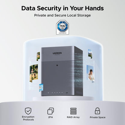 Ugreen DH4300 Plus NAS Mini Tower 8 GB LPPDDR4X UGOS Pro Grey, image 6