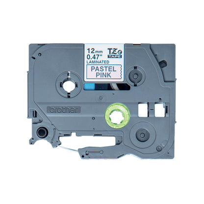 Brother TZe-MQE31 Black on Pink Label Tape, 12mm x 8m, image 2