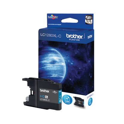 Brother LC-1280XLC Genuine Cyan High-Yield Ink Cartridge