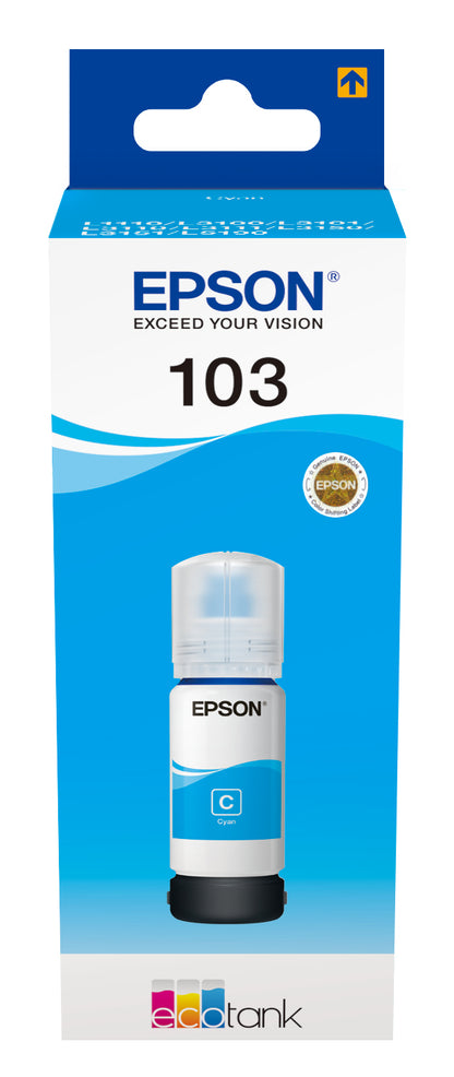 Epson 103 Genuine Cyan Ink Bottle