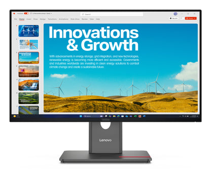 Lenovo ThinkVision P24QD-40 Monitor 23.8" QHD IPS Monitor, 120Hz, USB-C