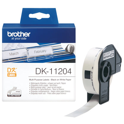 Brother DK-11204 Multi Purpose Labels, 400 per Roll