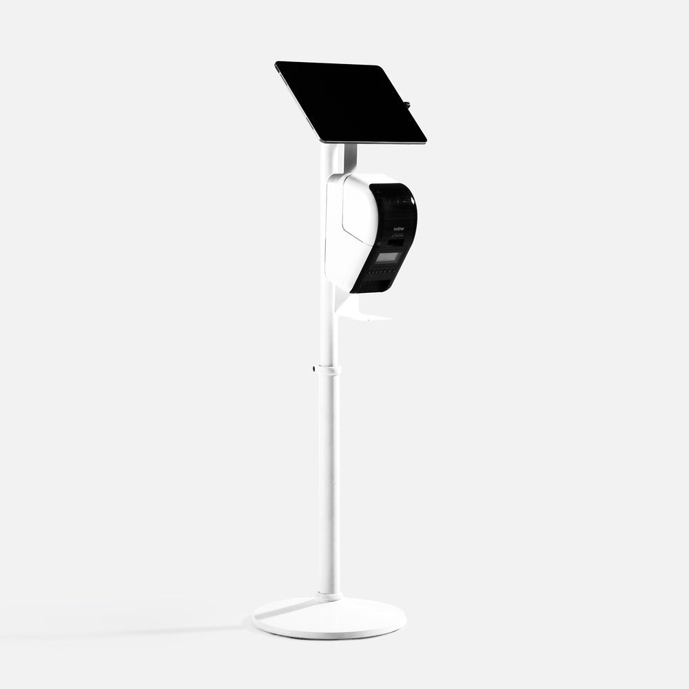 Bouncepad Core Elevate + Brother Printer Mount | Tablet & iPad Mount | White