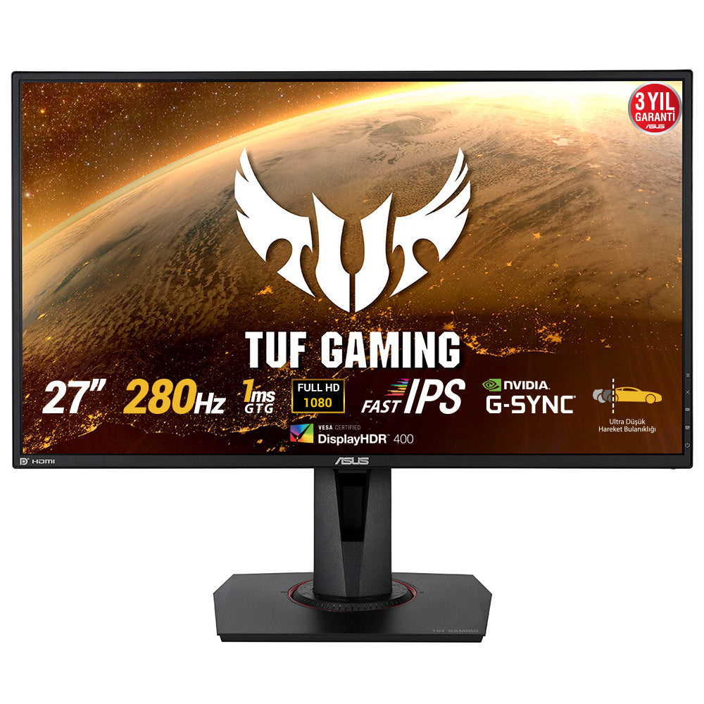 Asus 27" TUF HDR Gaming Monitor (VG279QM), Fast IPS, 1920 x 1080, 1ms, 2 HDMI, DP, OC 280Hz, VESA
