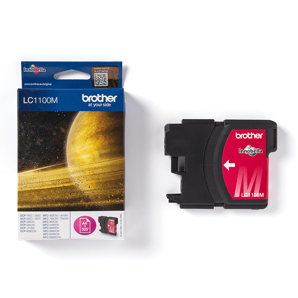 Brother LC-1100M Genuine Magenta Ink Cartridge, 325 Pages, image 4