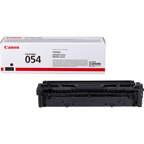 Canon 054 Genuine Black Toner Cartridge, 1,500 Pages