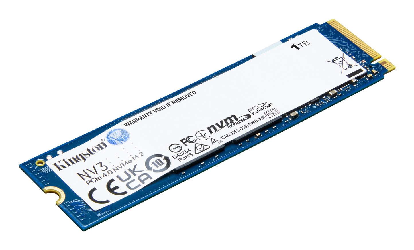Kingston 1TB NV3 M.2 NVMe Gen4 SSD, M.2 2280, PCIe4, R/W  6000/4000 MB/s