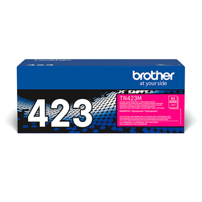 Brother TN-423M Genuine Magenta High-Yield Toner Cartridge, 4,000 Pages