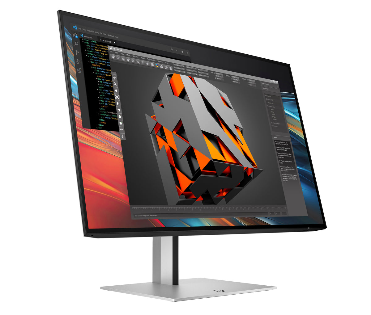 HP Series 7 Pro 24 inch WUXGA Monitor - 724pn 24" WUXGA IPS Monitor, 100Hz, 8X534AA#ABU, image 2