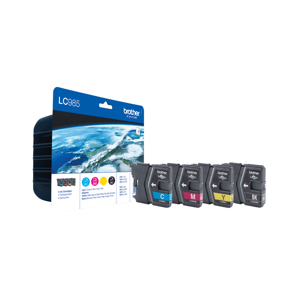 Brother LC-985 Genuine 4-Colour Ink Multipack, 300 Pages, image 2