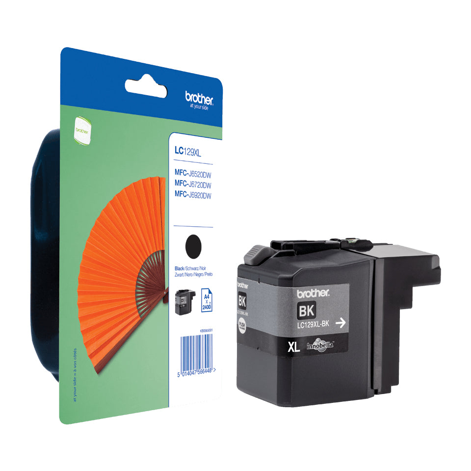 Brother LC-129XLBK Genuine Black High-Yield Ink Cartridge, 2,400 Pages, image 5