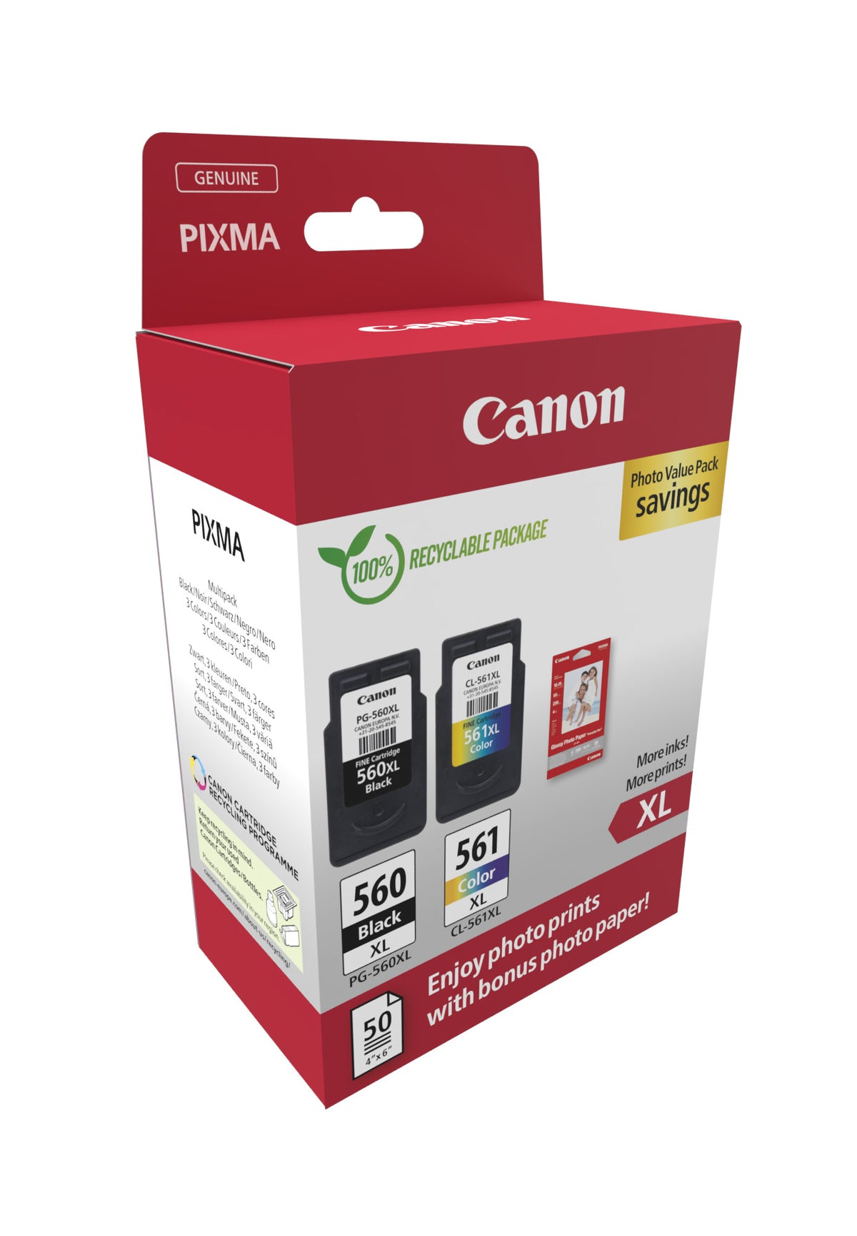 Canon 3712C008 Genuine 4-Colour High-Yield Ink Multipack, image 2