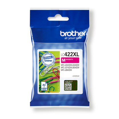 Brother LC-422XLM Genuine Magenta High-Yield Ink Cartridge, 1,500 Pages