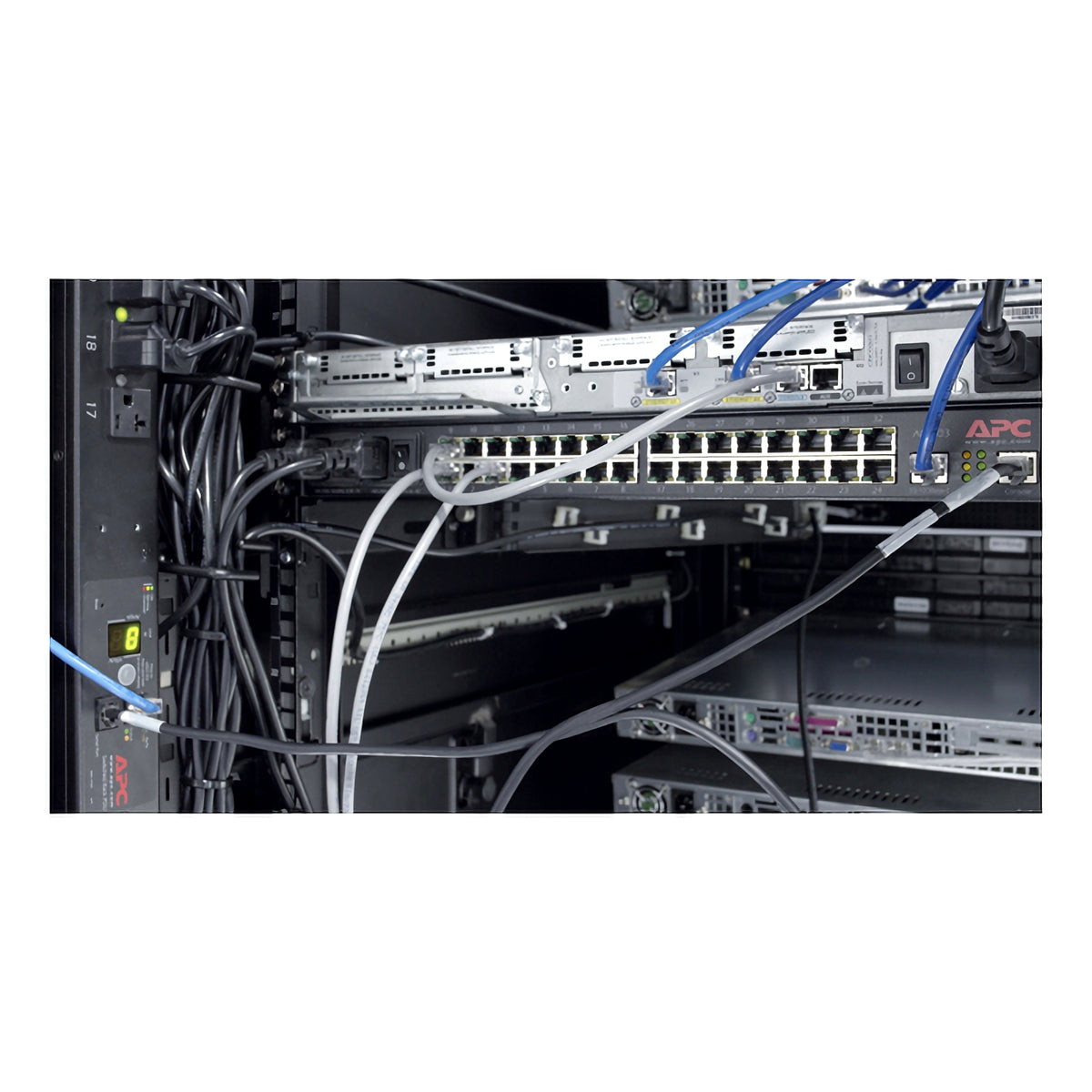 APC NetShelter Cable Management, Vertical Cable Manager, Cable Rings, Set of 8, Black, image 3