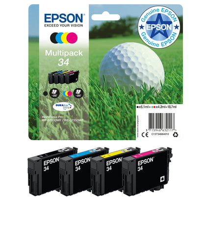Epson 34 Genuine 4-Colour Ink Multipack, C13T34664010, image 2
