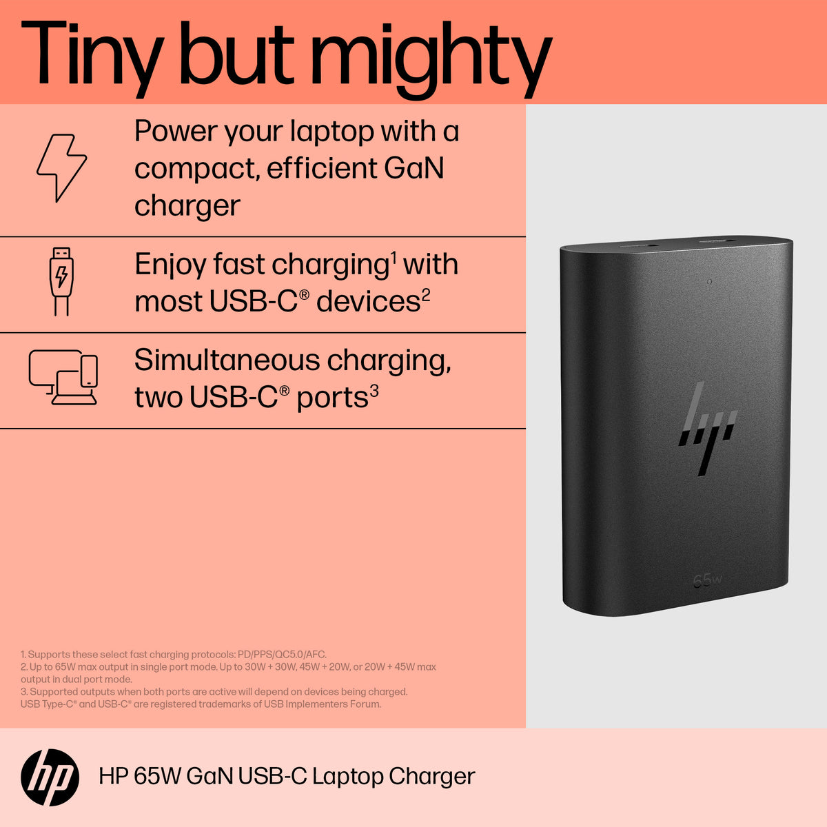 HP 65W GaN USB-C Laptop Charger, image 5