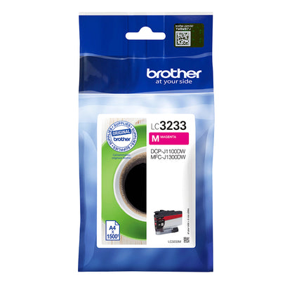Brother LC-3233M Genuine Magenta Ink Cartridge, 1,500 Pages
