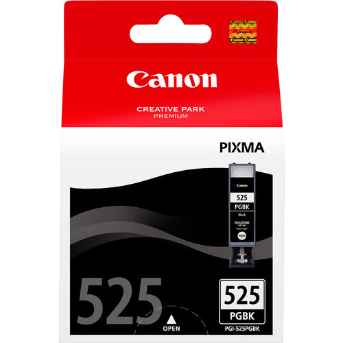 Canon PGI-525PGBK Genuine Black Ink Cartridge, 341 Pages