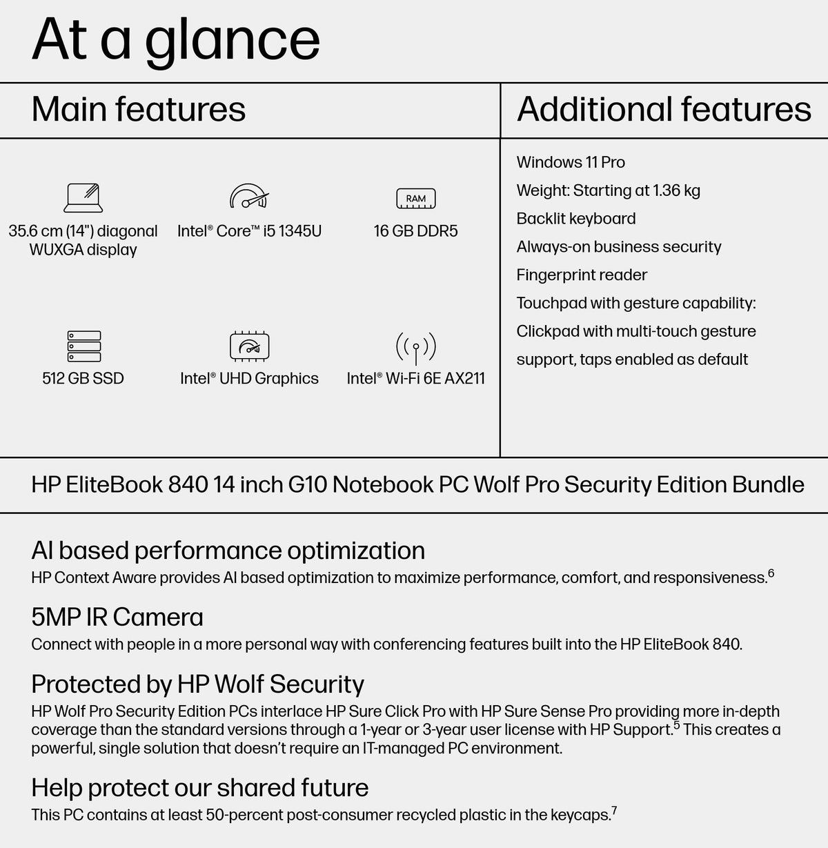 HP EliteBook 840 G10 14" Laptop – Core i5-1345U, 16GB, 512GB SSD, image 4
