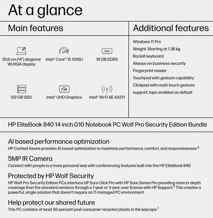 HP EliteBook 840 G10 14" Laptop – Core i5-1345U, 16GB, 512GB SSD, image 4
