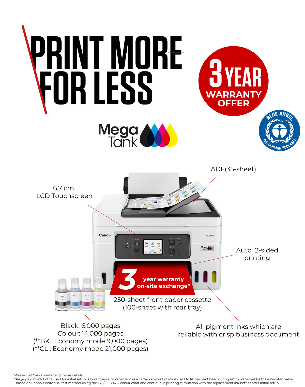 Canon GX4050 A4 Colour Inkjet Multifunction Printer, Duplex, Wi-Fi, image 5