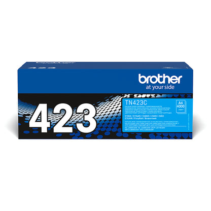 Brother TN-423C Genuine Cyan High-Yield Toner Cartridge, 4,000 Pages