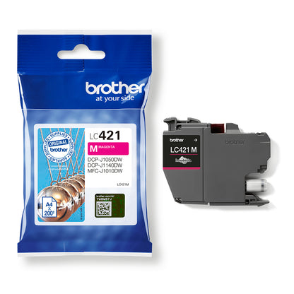 Brother LC-421M Genuine Magenta Ink Cartridge, 200 Pages, image 5