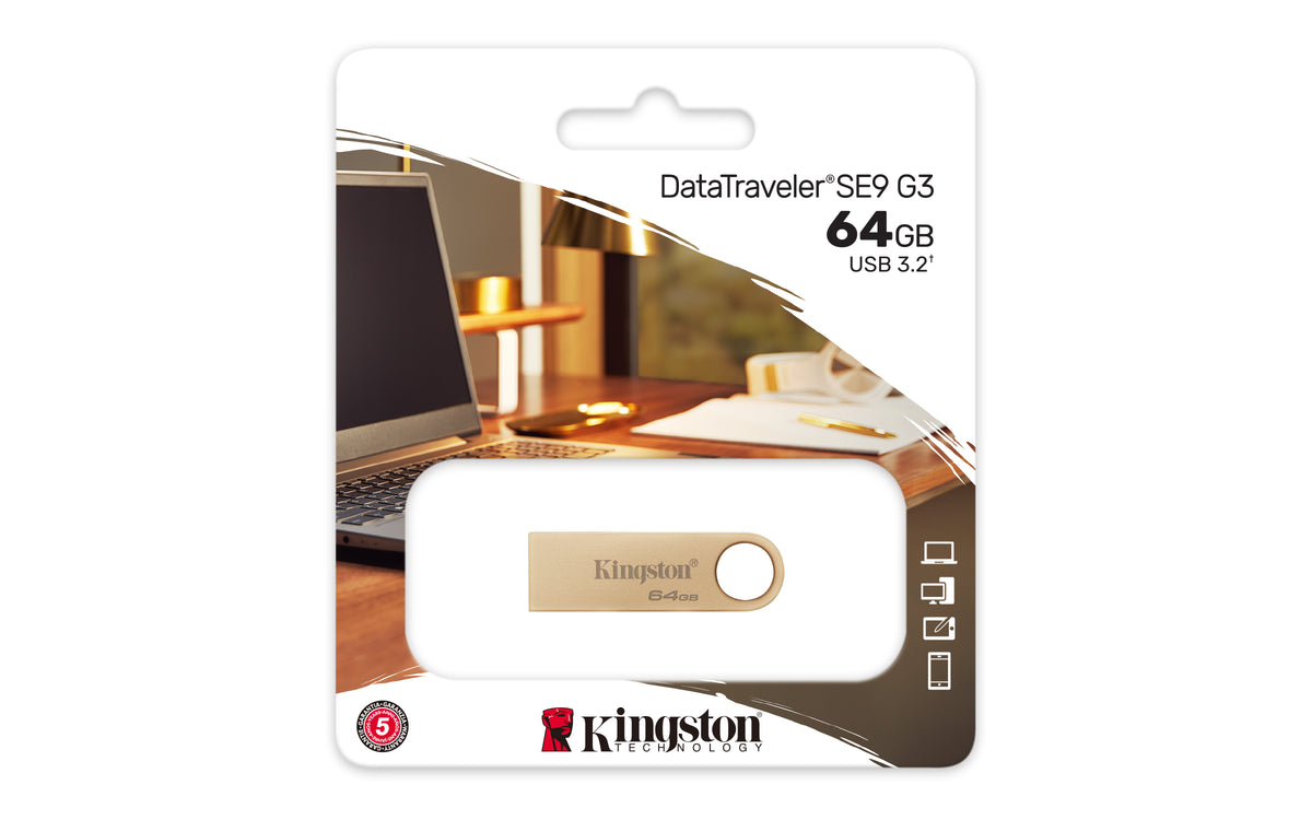 Kingston DataTraveler 64GB 220MB/s Metal USB 3.2 Gen 1 SE9 G3, image 5